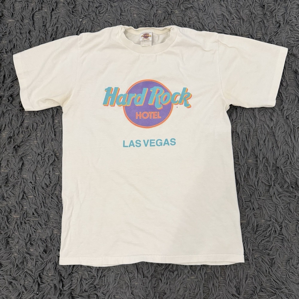 Vintage 90s Hard Rock Las Vegas Pastel Color Shirt Men's Size Medium USA